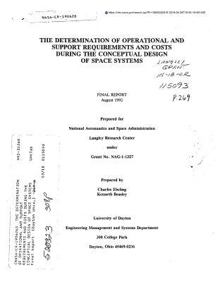 Read The Determination of Operational and Support Requirements and Costs During the Conceptual Design of Space Systems - National Aeronautics and Space Administration file in ePub